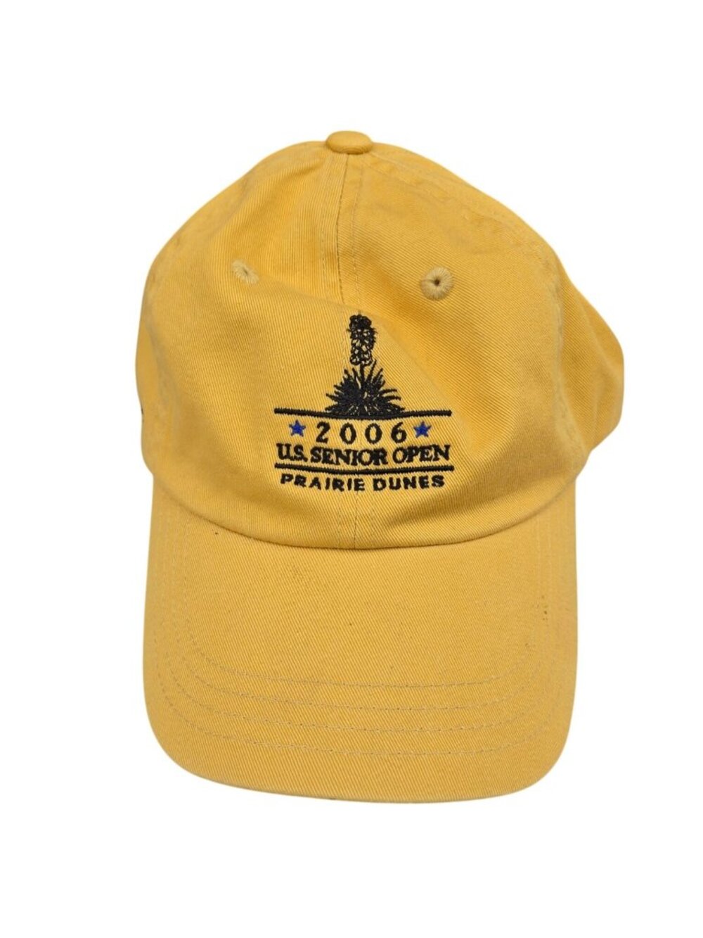 2006 U.S. Senior Open Prairie Dunes Yellow Adjustable Baseball Hat Golf Golfing